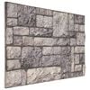 vidaXL Panneaux muraux 10 pc 100 x 50 cm Gris et blanc Mousse EPS