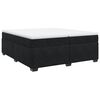 vidaXL Sommier &agrave; lattes de lit et matelas Noir 200x200 cm Velours