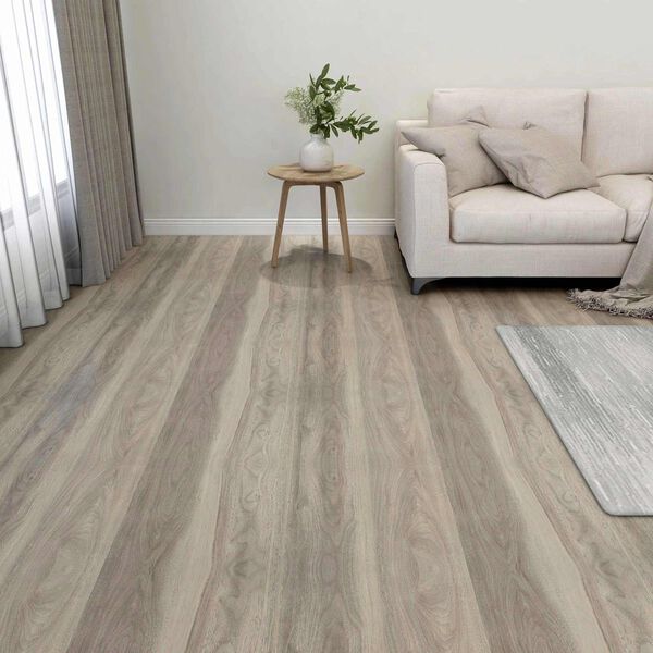 vidaXL Planches de sol 55 pcs Taupe 5,11 m&sup2; PVC