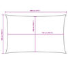 vidaXL Voile de parasol Tissu Oxford rectangulaire 5x8 m Jaune