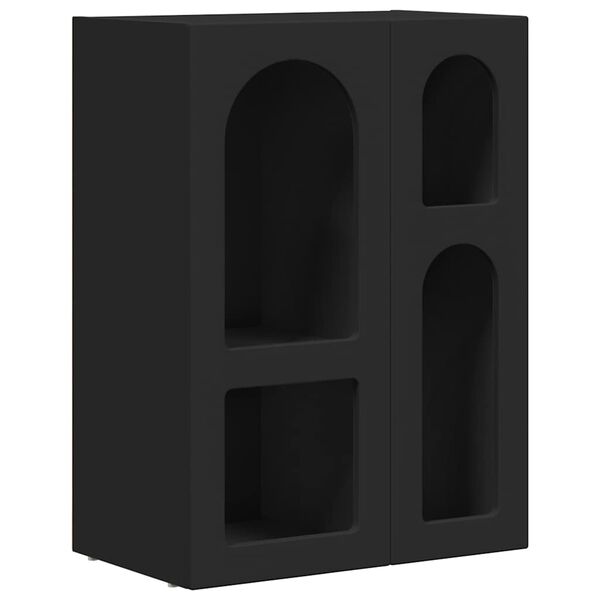 vidaXL Buffet Noir 59 x 35 x 80,5 cm Bois d'ing&eacute;nierie
