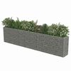 vidaXL Lit sur&eacute;lev&eacute; &agrave; gabion Acier galvanis&eacute; 450x50x100 cm