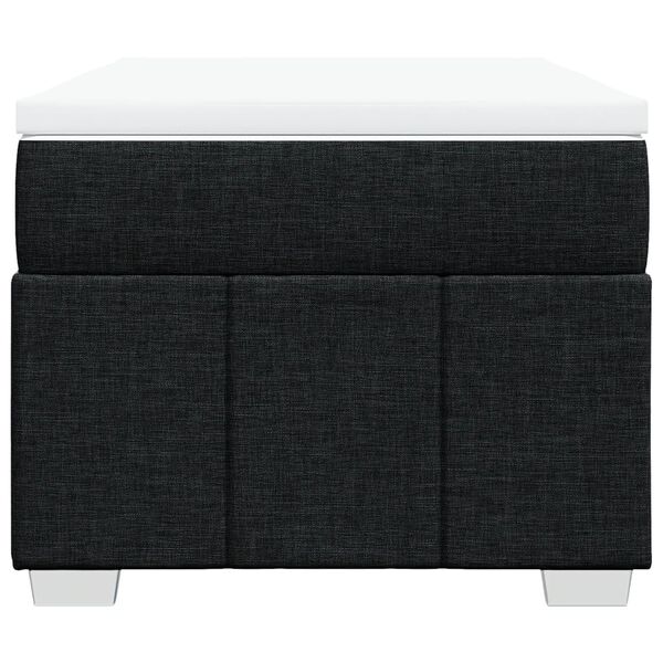 vidaXL Sommier &agrave; lattes de lit avec matelas Noir 90x190 cm Tissu