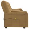 vidaXL Fauteuil de massage inclinable porte-gobelets 4 places taupe