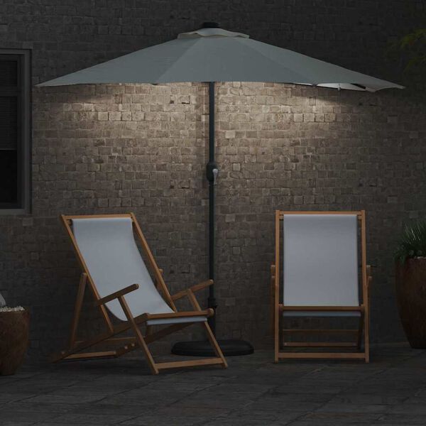 vidaXL Parasol de jardin Couleur sable 294 x 150 x 223 cm tissu