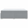 vidaXL Cadre de lit avec matelas Gris clair 140 x 200 cm tissu