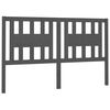 vidaXL T&ecirc;te de lit Gris 156x4x100 cm Bois massif de pin