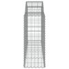 vidaXL Paniers &agrave; gabions arqu&eacute;s 15 pcs 200x50x100/120 cm fer galvanis&eacute;
