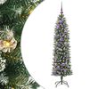 vidaXL Arbre de No&euml;l artificiel slim avec 150 LED Vert et blanc 150 cm