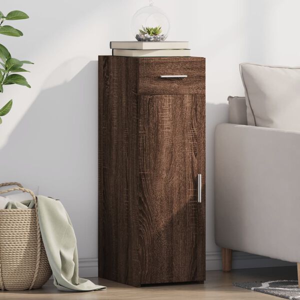 vidaXL Buffet chêne marron 30x42,5x93 cm bois d'ingénierie