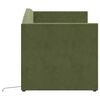 vidaXL Lit avec &eacute;clairage USB Vert fonc&eacute; Velours 90x200 cm