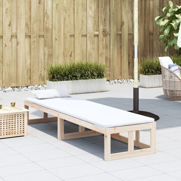 vidaXL Canap&eacute; de jardin extensible bois massif de pin