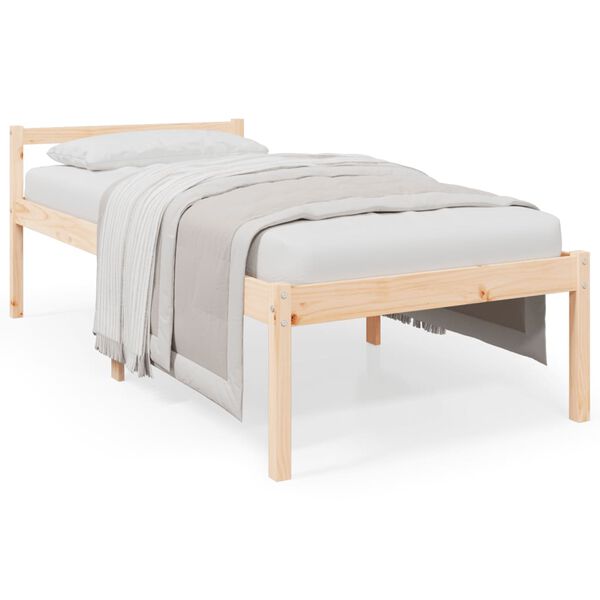 vidaXL Lit pour personne &acirc;g&eacute;e 90x200 cm bois massif de pin