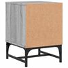 vidaXL Table de chevet avec porte en verre sonoma gris 35x37x50 cm