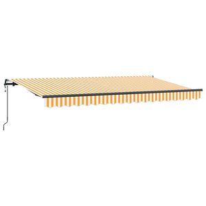 vidaXL Auvent R&eacute;tractable Jaune et blanc 350 x 200 cm