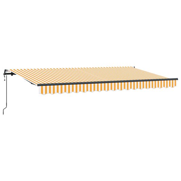 vidaXL Auvent R&eacute;tractable Jaune et blanc 350 x 200 cm
