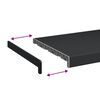 vidaXL Appui de fen&ecirc;tre Anthracite avec grain de bois PVC