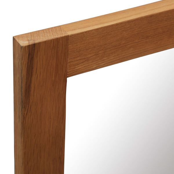 vidaXL Miroir 60x90 cm Bois de ch&ecirc;ne massif