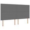 vidaXL Lit &agrave; ressort LED Gris clair et blanc 180 x 200 cm