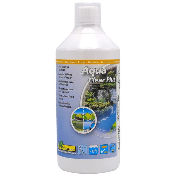 Ubbink Traitement de l'eau d'&eacute;tang Aqua Clear Plus 1000 ml pour 20000L