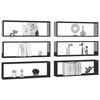 vidaXL &Eacute;tag&egrave;res cube murales 6pcs Noir brillant 80x15x26,5 cm