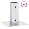 vidaXL Bases de poteau carr&eacute;es 4 pcs argent 46x46 mm acier galvanis&eacute;