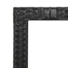 vidaXL Ensemble &agrave; manger de jardin coussins 5pcs Noir R&eacute;sine tress&eacute;e