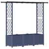 vidaXL Lit &Eacute;lev&eacute; avec Treillis et Toit Gris 162,5 x 40 x 136 cm PP