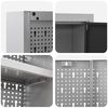 vidaXL Ensemble d'&eacute;tabli 8 pcs Gris Acier enduit de poudre