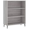 vidaXL Buffet haut Sonoma gris 69,5x34x180 cm Bois d'ing&eacute;nierie