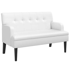 vidaXL Banc avec dossier blanc 112x65,5x75 cm similicuir