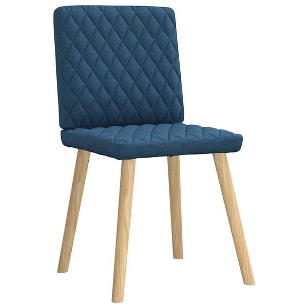 vidaXL Chaises &agrave; manger lot de 4 bleu tissu