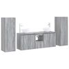 vidaXL Ensemble de mobilier de salle de bain 5 pc Sonoma gris