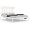 vidaXL Cadre de lit sans matelas blanc 150x200 cm bois massif