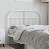 vidaXL T&ecirc;te de lit m&eacute;tal blanc 120 cm