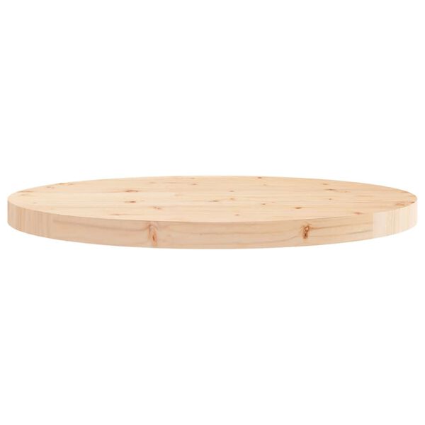 vidaXL Dessus de table rond Ø60x3 cm bois de pin massif
