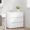 vidaXL Armoire de rangement Blanc 80 x 31 x 81 cm Bois d'ing&eacute;nierie