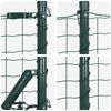 vidaXL Cl&ocirc;ture avec poteau Vert 0,6 x 50 m Acier et PVC