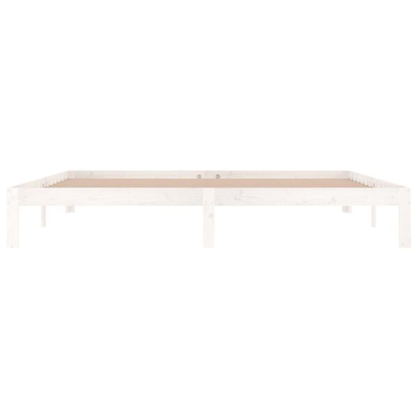 vidaXL Cadre de lit sans matelas blanc bois massif de pin 200x200 cm