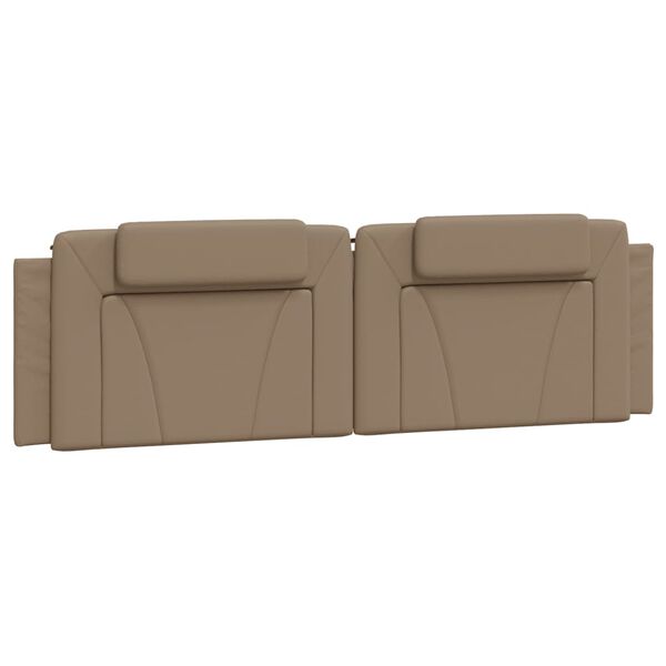 vidaXL Coussin de t&ecirc;te de lit Viana cappuccino 180 cm similicuir