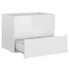 vidaXL Meubles de salle de bain blanc brillant bois d'ing&eacute;nierie