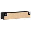 vidaXL Meuble mural Ch&ecirc;ne noir 102 x 30 x 20 cm Bois d'ing&eacute;nierie