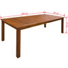 vidaXL Ensemble &agrave; manger d'ext&eacute;rieur 9 pcs Bois d'acacia solide