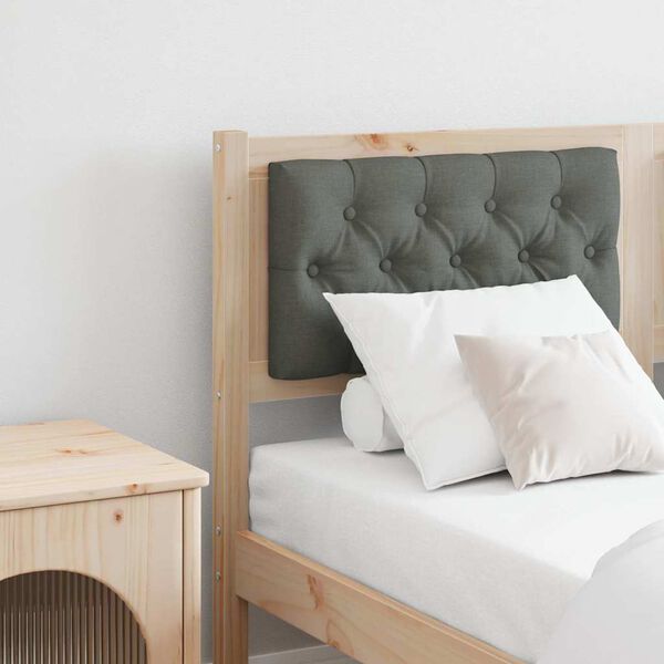 vidaXL T&ecirc;te de lit marron et gris fonc&eacute; 140 cm Bois massif en pin