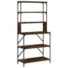 vidaXL Support de boulanger &agrave; 6 niveaux ch&ecirc;ne fum&eacute; 90x40x180 cm