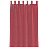 vidaXL Rideaux en voile avec passe-tringles 2 pcs rouge bordeaux