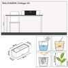 LECHUZA Jardini&egrave;re BALCONERA Cottage 50 ALL-IN-ONE Granite
