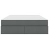 vidaXL Lit avec rangement et matelas Gris fonc&eacute; 140 x 190 cm Polyester