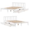 vidaXL Cadre de lit sans matelas blanc 140x190 cm bois de pin massif