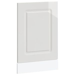 vidaXL Panneau de lave-vaisselle Kalmar blanc brillant 45x1,5x57 cm